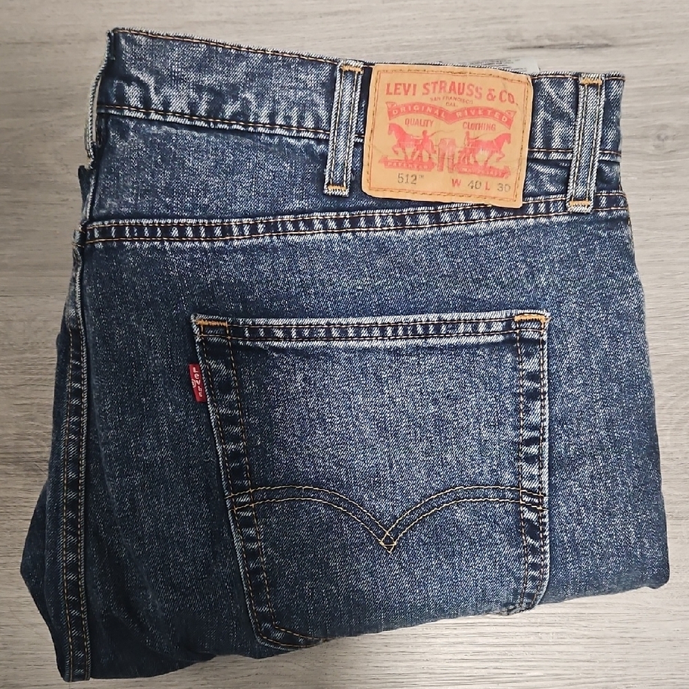 Levi's Men's Dark Blue Slim Straight Jeans